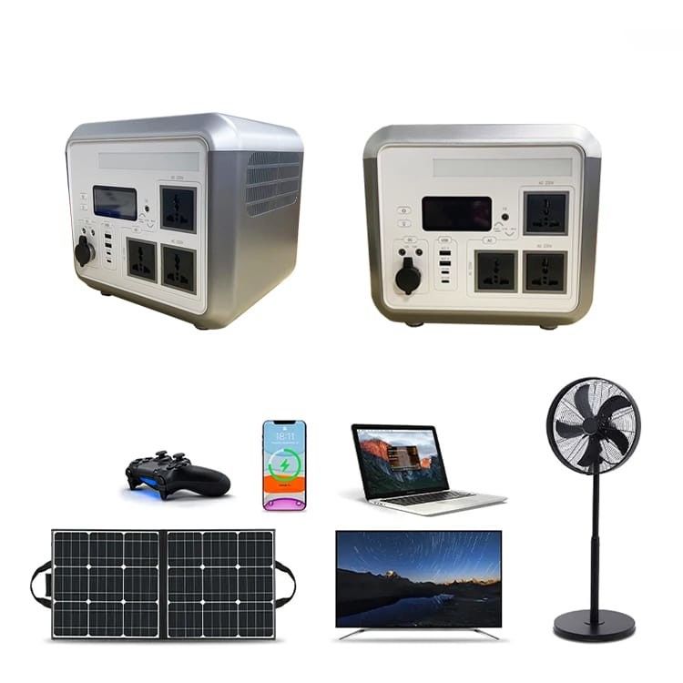 Batería solar recargable de litio de 1200W, generador de energía portátil al aire libre