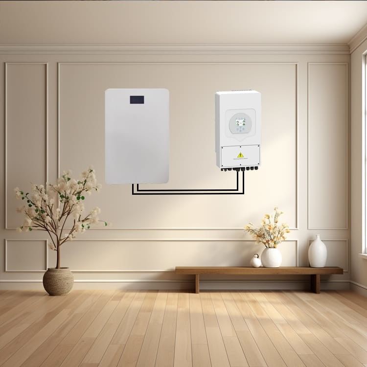 2.56kwh Batería de hierro-fosfato de litio montada en la pared Almacenamiento para el hogar Sistema solar