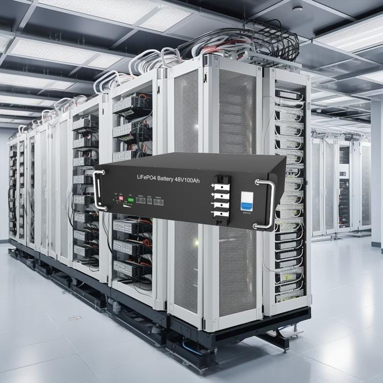 51.2v 5.12kwh Batería de litio montada en el bastidor para almacenamiento de energía Telecomunicación solar